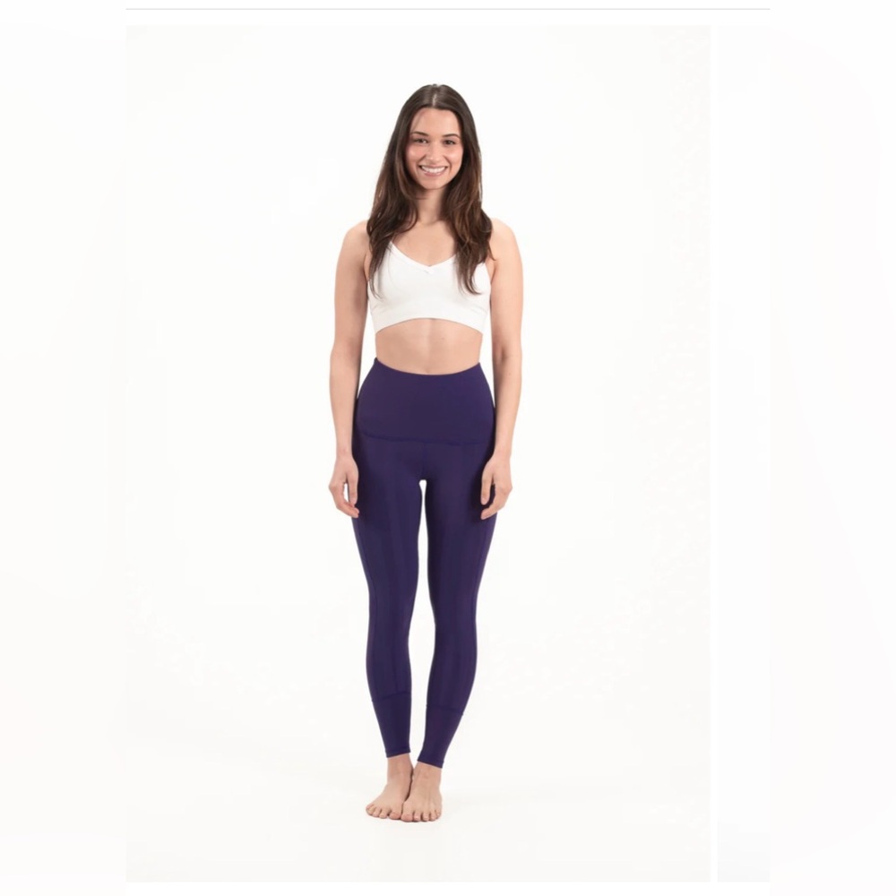 Sweetflexx high rise pockets full length Purple reign Leggings Sz 14